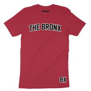 The Bronx Sport Color Red Black T-Shirt - New York Borough Hip Hop Rap Culture